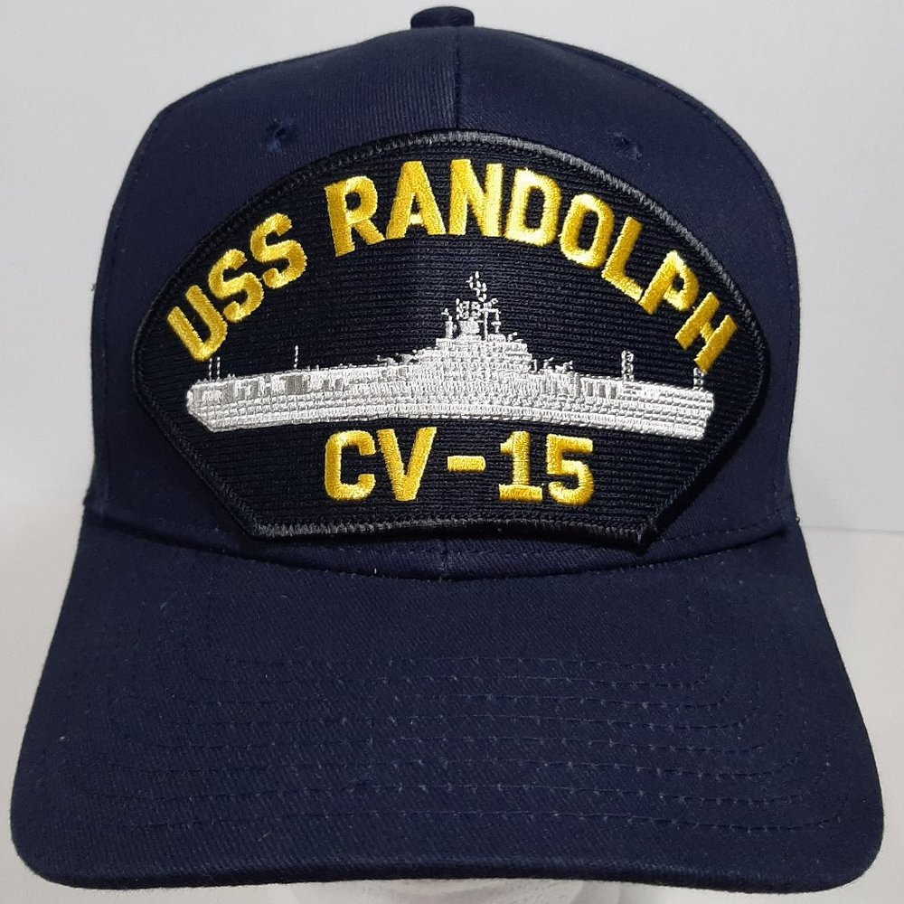 USS RANDOLPH CV-15 Patch Hat Baseball Cap Adjustab